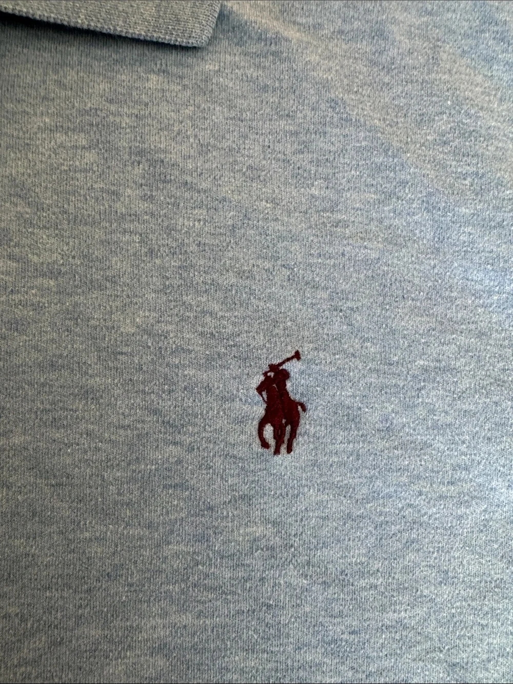 Polo by Ralph Lauren Sky Blue Cotton Polo with Embroidered Maroon Pony